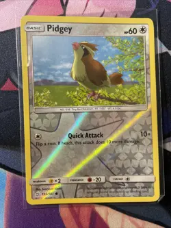 Pokemon TCG Pidgey Sun & Moon - Team Up 122/181 Reverse Holo Common - Image 1