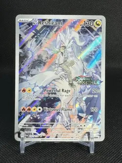 2025 POKEMON N’S RESHIRAM 167/159 JOURNEY TOGETHER STAMPED BOX TOPPER - NM - Image 1