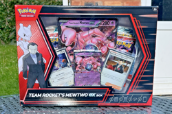 POKEMON TCG SCARLET & VIOLET DESTINED RIVALS TEAM ROCKET'S MEWTWO EX BOX *BNIB* - Image 1