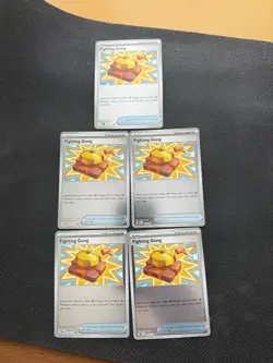 Pokemon TCG Playset - 5x Fighting Gong 116/132 Reverse Holo - Mega Evolution -NM - Image 1