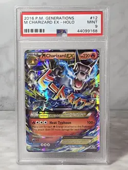 2016 Pokemon M Mega Charizard EX 12/83 Generations Holo - PSA 9 - Image 1