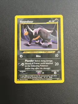 Houndour Rare 39/75 Neo Discovery Pokemon NM WOTC Vintage - Image 1
