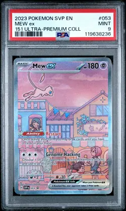 2023 POKEMON SVP EN-SV BLACK STAR PROMO 151 ULTRA-PREM COLL #053 MEW EX PSA 9 - Image 1