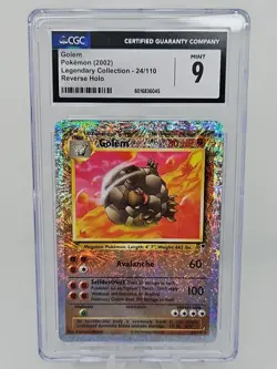 Golem 24/110 Legendary Collection Reverse Holo Pokemon 2002 CGC 9 Mint - Image 1