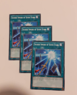 3 x Sacred Sword of Seven Stars (PLAYSET) 1st Ed VLP SDMP-EN029 - Image 1