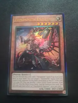 Yu-Gi-Oh! Fiendsmith Engraver PRISMATIC COLLECTORS RARE - RA04-EN049, 1st Ed, NM - Image 1