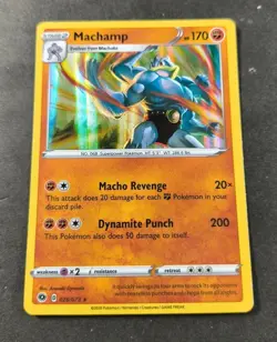 Pokemon Champions Path Machamp Holo Rare Card 026/073 NM - Image 1