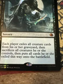 Mtg Magic Foil From The Vault Living Death Miscut Hologram Misprint Error Card - Image 2