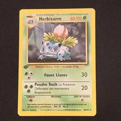Herbizarre French 1st Edition Pokemon Card Ivysaur Base Set 30/102 - Image 1
