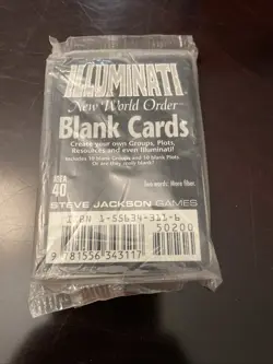 INWO Illuminati New World Order CCG Blank Cards Booster Pack New Sealed - Image 1