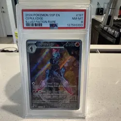 Pokemon TCG Ceruledge IR Holo Card Sv08: Surging Sparks 197/191 PSA 8 - Image 1