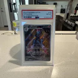 Pokemon TCG Ceruledge IR Holo Card Sv08: Surging Sparks 197/191 PSA 8 - Image 2
