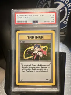 PSA 7 Pokemon [Wizards Of The Coast] Gym Challenge Holo Card #19 Koga WOTC - Image 1