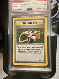 PSA 7 Pokemon [Wizards Of The Coast] Gym Challenge Holo Card #19 Koga WOTC - Image 2