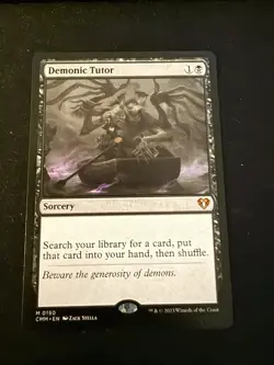 Demonic Tutor Commander Masters Mythic Card #150-CMM - NM - Image 1