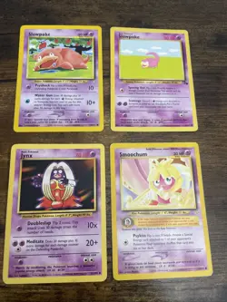 Pokemon TCG Lot 1st Generation (4 Cards) Slowpoke Jynx Smoochum - Image 2