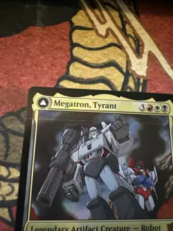 Mtg Magic Megatron Tyrant Foil Misprint Error Print Line Card - Image 2
