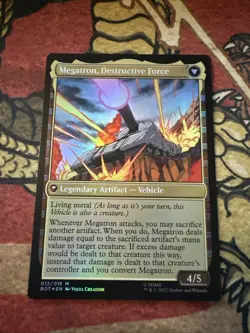 Mtg Magic Megatron Tyrant Foil Misprint Error Print Line Card - Image 4