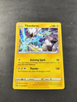 Pokemon Chilling Reign Thundurus Holo Rare Card 052/198 NM - Image 1