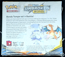 Pokemon Sun & Moon Unbroken Bonds SEALED Booster Box (36 Packs of Pokemon Cards) - Image 2
