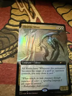 Mtg Magic Secret Lair Opaline Sliver Misprint Error Adhesive Error Card - Image 2