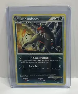 Houndoom 5/90 Undaunted Crosshatch Pokemon League Promo Card - Image 1