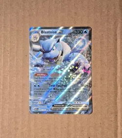 Blastoise ex 9/165 Scarlet & Violet Pokemon 151 Holo TCG Card - Image 1
