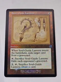 MTG - Soul-Guide Lantern Schematic FOIL RETRO FRAME - Brother's War - Image 1