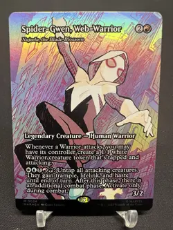 Spider-Gwen, Web-Warrior - Najeela, the Blade-Blossom (Borderless FOIL) MGT - Image 1