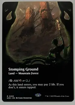 MTG Edge of Eternities Stomping Ground Land - Mountain Forest RARE REGULAR #0283 - Image 1