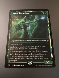 MTG Theros Beyond Death #266 Nylea, Keen-Eyed Showcase NM - Image 1