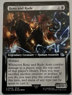 MTG Final Fantasy Reno and Rude Legendary Creature UNCOMMON REGULAR #0450 - Image 1
