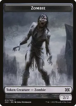 Zombie Token 10x - Black - Steinbauer Art - 2X2 Double Masters - MTG Magic NM - Image 1