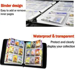 Card Binder for Pokemon Cards Holder Fits 900 Cards w/ 50 Removable Sleeves - Image 4