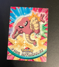 2000 Topps Pokemon Blue Logo TV Animation Edition Hitmonlee #106 - Image 1
