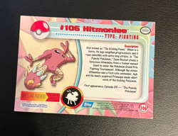 2000 Topps Pokemon Blue Logo TV Animation Edition Hitmonlee #106 - Image 2