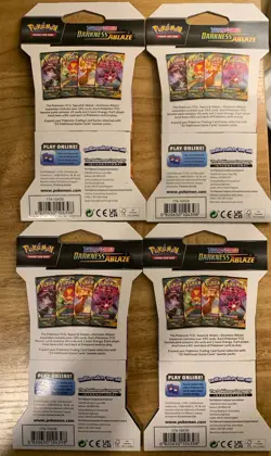Pokemon Darkness Ablaze Sealed Booster Packs X4 - Image 2