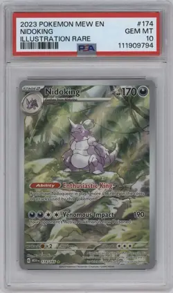 2023 POKEMON MEW EN-151 ILLUSTRATION RARE #174 NIDOKING PSA 10 - Image 1