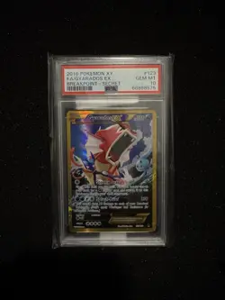 2016 POKEMON XY #123 FA/GYARADOS EX GEM MT 10 BREAKPOINT - SECRET PSA# 66898575 - Image 1