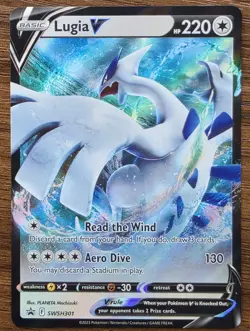 Pokemon TCG Lugia V SWSH301 Holo Black Star Promo Near Mint Condition - Image 1