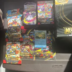 LOT Pokemon Mega Evolution ETB + 1x Booster , 1x Mini Tins, 1x Blister +2 Packs - Image 2