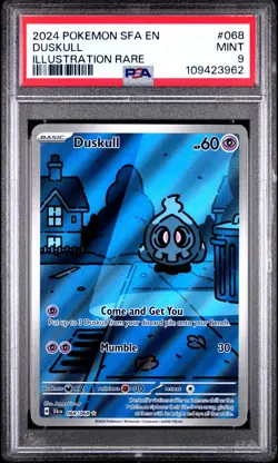 2024 POKEMON SFA EN-SHROUDED FABLE ILLUSTRATION RARE #068 DUSKULL PSA 9 - Image 1