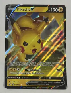 Pokemon TCG Pikachu V 043/185 Vivid Voltage Ultra Rare Holo Near Mint 43/185 - Image 1