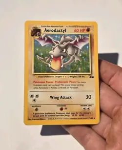 Pokemon Aerodactyl 1/62 Fossil Holo Rare MP - Image 3