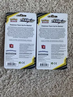 2x Sealed TEAM UP Blister Packs (Pikachu SM162 + Mimikyu SM163) Pokemon Cards - Image 2