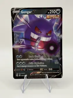Gengar V ULTRA RARE card 156/264 Sword & Shield Fusion Strike 2021 Pokemon TCG - Image 1