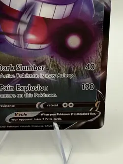 Gengar V ULTRA RARE card 156/264 Sword & Shield Fusion Strike 2021 Pokemon TCG - Image 4