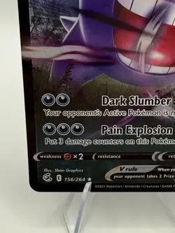 Gengar V ULTRA RARE card 156/264 Sword & Shield Fusion Strike 2021 Pokemon TCG - Image 5