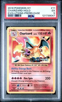 Charizard 11/108 Holo Prerelease Stamp - XY Evolutions - Pokemon Card PSA 5 - Image 1