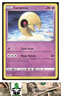 2023 Pokemon Prize Pack Series Cards #062/159 Lunatone - - Image 1
